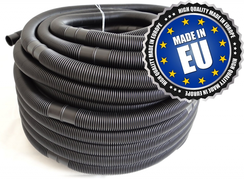 Teichtip 21m Solar Slang 32mm Zwart Met Mof - Zwembadslang Made In Europe